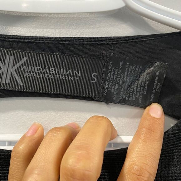 Kardashian Kollection Black Zipped Cuffs Long Sleeves Mini Dress - Picture 4 of 9